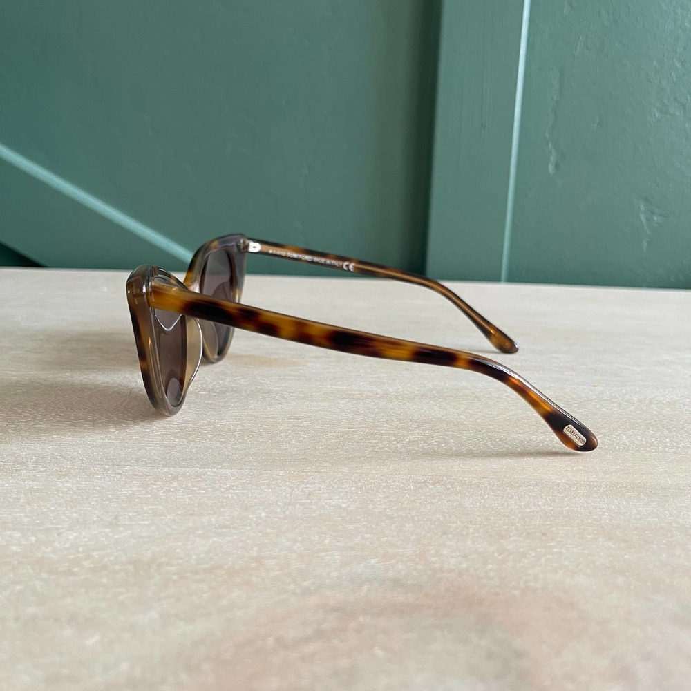 NEW Tom Ford Nikita Sunglasses 56J Light Havana Brown MSRP $360 - Picture 2 of 10